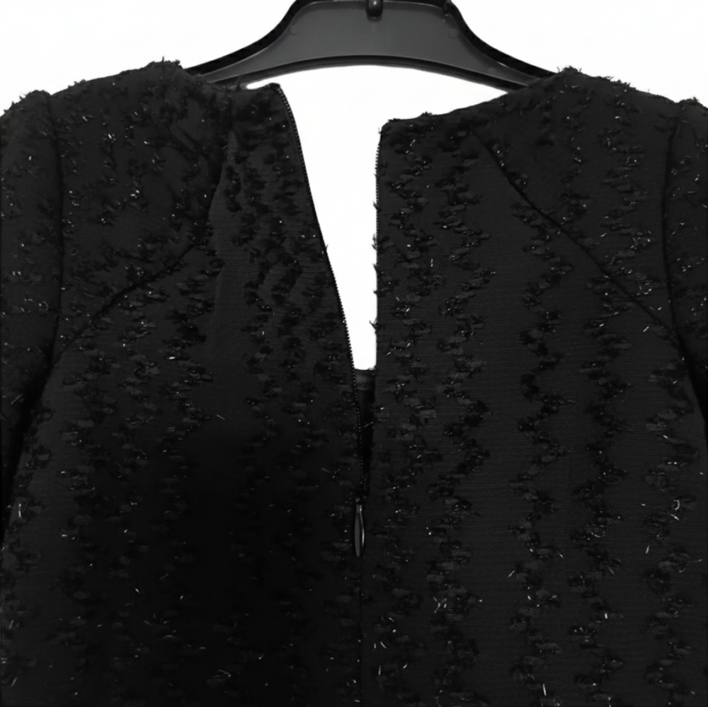 Maje Black Textured Crop Top - Size 1 (Small) - Picture 6 of 9